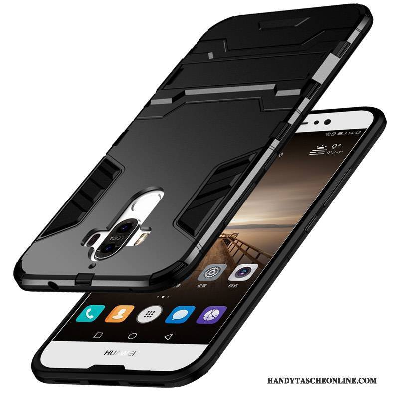 Hülle Huawei Mate 9 Taschen Persönlichkeit Schwarz, Case Huawei Mate 9 Silikon Anti-sturz Handyhüllen