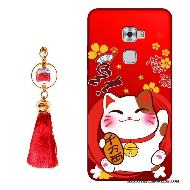 Hülle Huawei Mate S Weiche Anti-sturz Katzen, Case Huawei Mate S Silikon Rot Reichtum