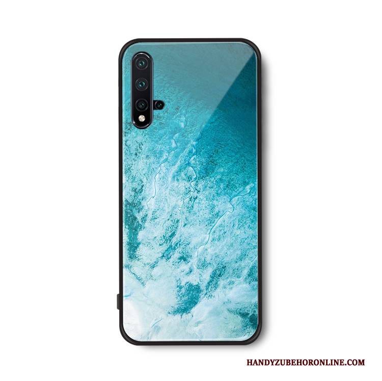 Hülle Huawei Nova 5t Taschen Wind Blau, Case Huawei Nova 5t Persönlichkeit Netto Rot