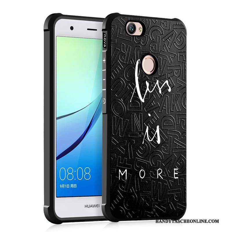 Hülle Huawei Nova Schutz Anti-sturz Handyhüllen, Case Huawei Nova Taschen Schwarz