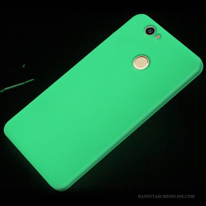 Hülle Huawei Nova Schutz Nubuck Grün, Case Huawei Nova Leuchtende Handyhüllen