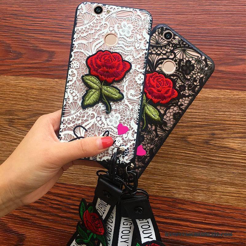 Hülle Huawei Nova Schutz Trend Blumen, Case Huawei Nova Handyhüllen Weiß
