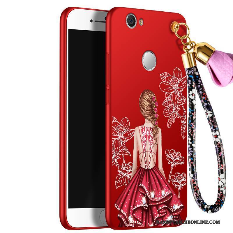Hülle Huawei Nova Silikon Nubuck Handyhüllen, Case Huawei Nova Schutz Anti-sturz Rot