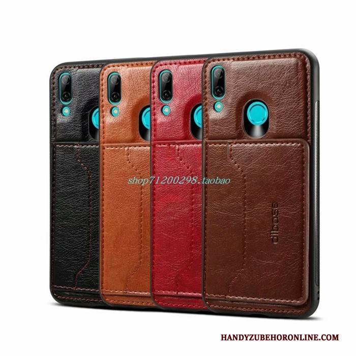 Hülle Huawei P Smart 2019 Halterung Handyhüllen Rot, Case Huawei P Smart 2019 Weiche Karte