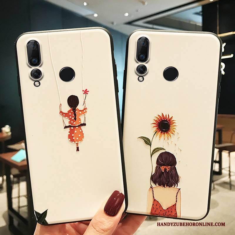 Hülle Huawei P Smart+ 2019 Prägung Frisch Handyhüllen, Case Huawei P Smart+ 2019 Silikon Nubuck Mini