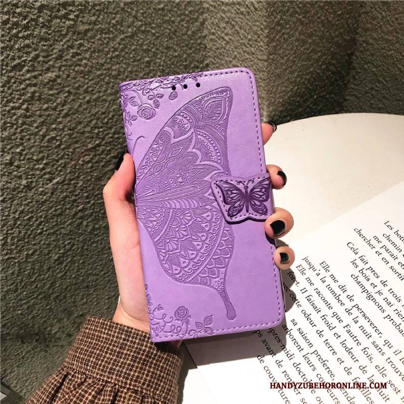 Hülle Huawei P Smart+ 2019 Schutz Lila Blumen, Case Huawei P Smart+ 2019 Silikon Handyhüllen