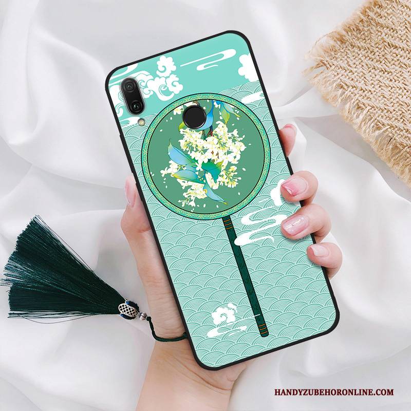 Hülle Huawei P Smart+ 2019 Schutz Nubuck Grün, Case Huawei P Smart+ 2019 Weiche Trend Anti-sturz