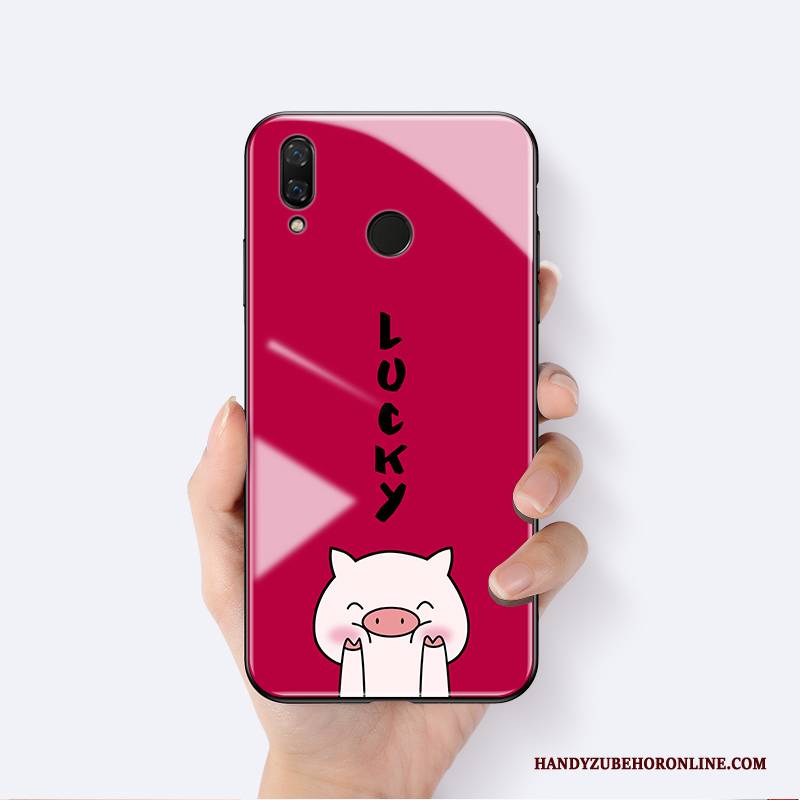 Hülle Huawei P Smart+ 2019 Silikon Glas Persönlichkeit, Case Huawei P Smart+ 2019 Taschen Nette Neu