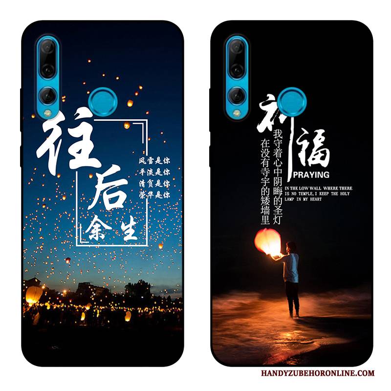 Hülle Huawei P Smart+ 2019 Weiche Handyhüllen Netto Rot, Case Huawei P Smart+ 2019 Taschen Schwarz Nubuck