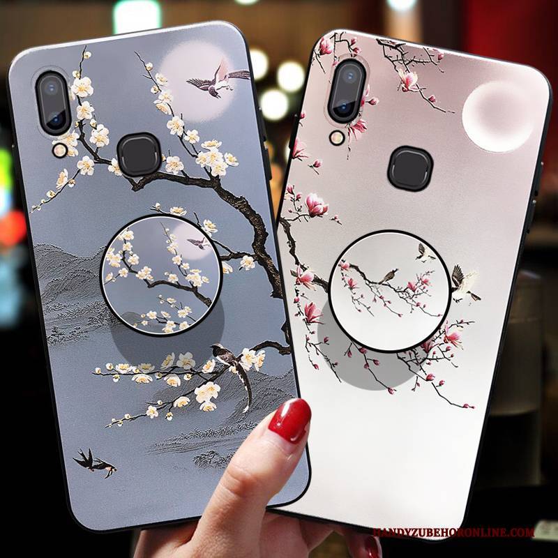 Hülle Huawei P Smart+ Halterung Hängende Verzierungen Rosa, Case Huawei P Smart+ Silikon Schlank Persönlichkeit