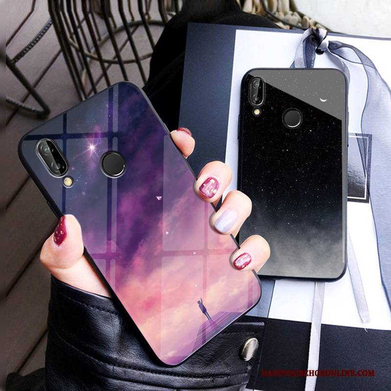 Hülle Huawei P Smart+ Kreativ Hängende Verzierungen Einfach, Case Huawei P Smart+ Taschen Glas Frisch