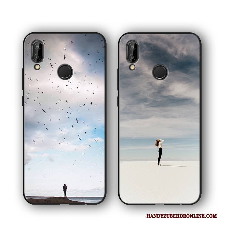 Hülle Huawei P Smart+ Silikon Liebhaber Handyhüllen, Case Huawei P Smart+ Weiche Jugend Trend