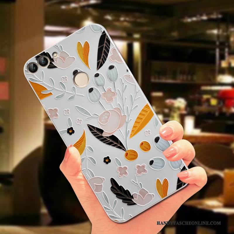 Hülle Huawei P Smart Taschen Handyhüllen Anti-sturz, Case Huawei P Smart Silikon Gelb Licht