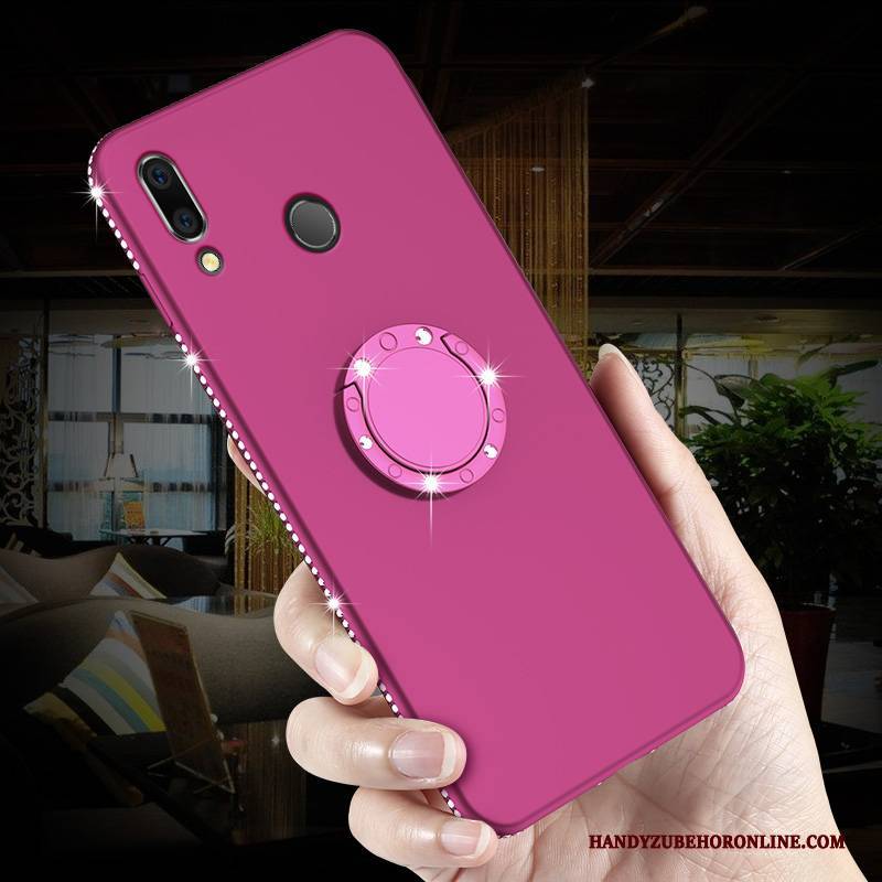 Hülle Huawei P Smart+ Taschen Schlank Persönlichkeit, Case Huawei P Smart+ Silikon Lila Anti-sturz