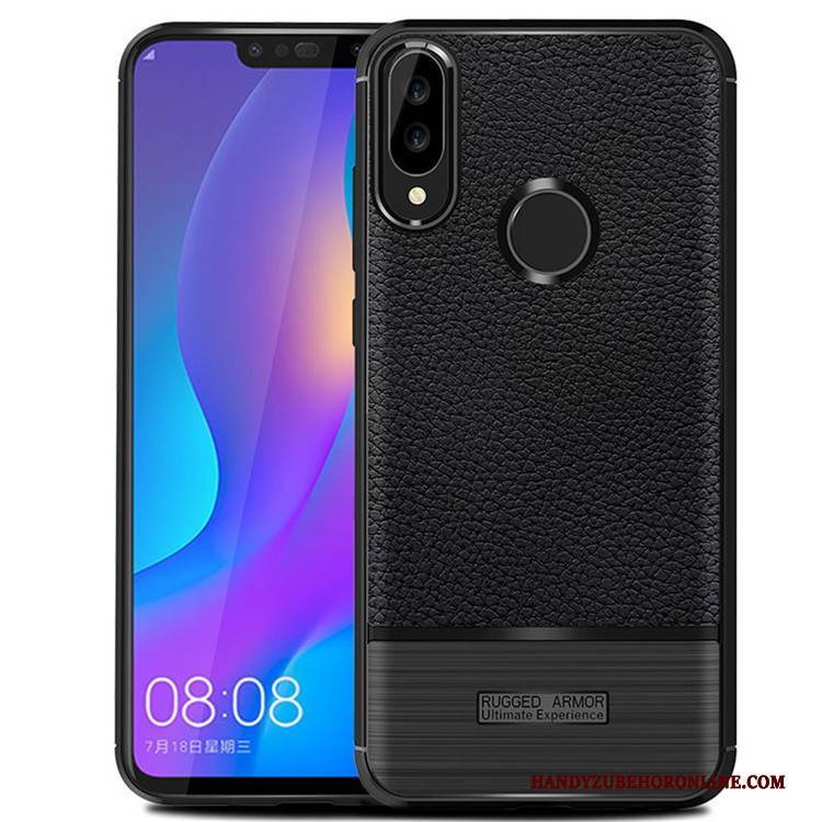 Hülle Huawei P Smart+ Weiche Handyhüllen Muster, Case Huawei P Smart+ Schutz Litchi