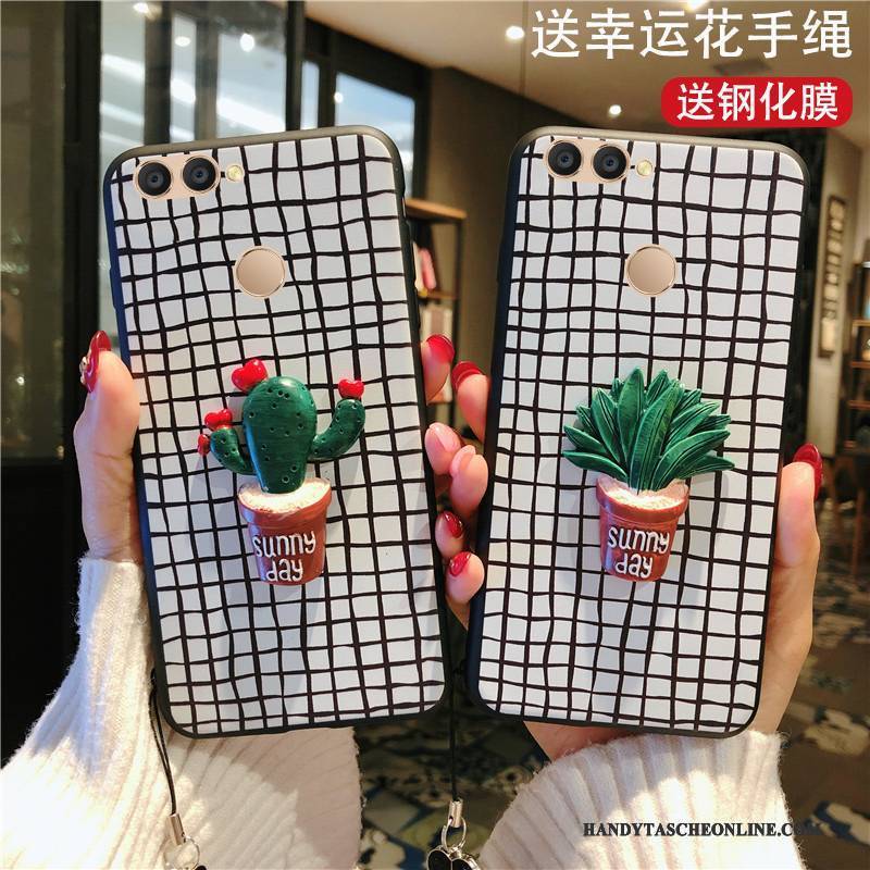 Hülle Huawei P Smart Weiche Trend Anti-sturz, Case Huawei P Smart Silikon Handyhüllen Weiß