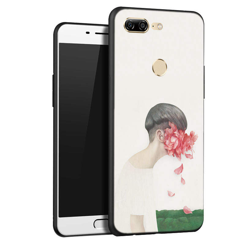 Hülle Huawei P Smart Weiche Weiß Handyhüllen, Case Huawei P Smart Schutz Nubuck Persönlichkeit