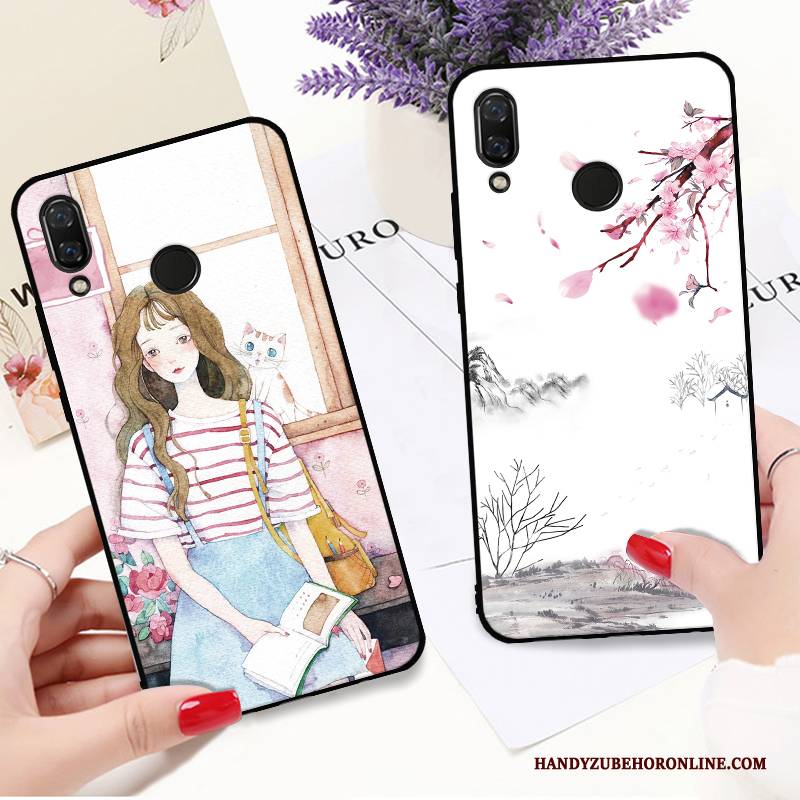 Hülle Huawei P Smart Z Karikatur Hängende Verzierungen Erfrischend, Case Huawei P Smart Z Halterung Tinte Einfach