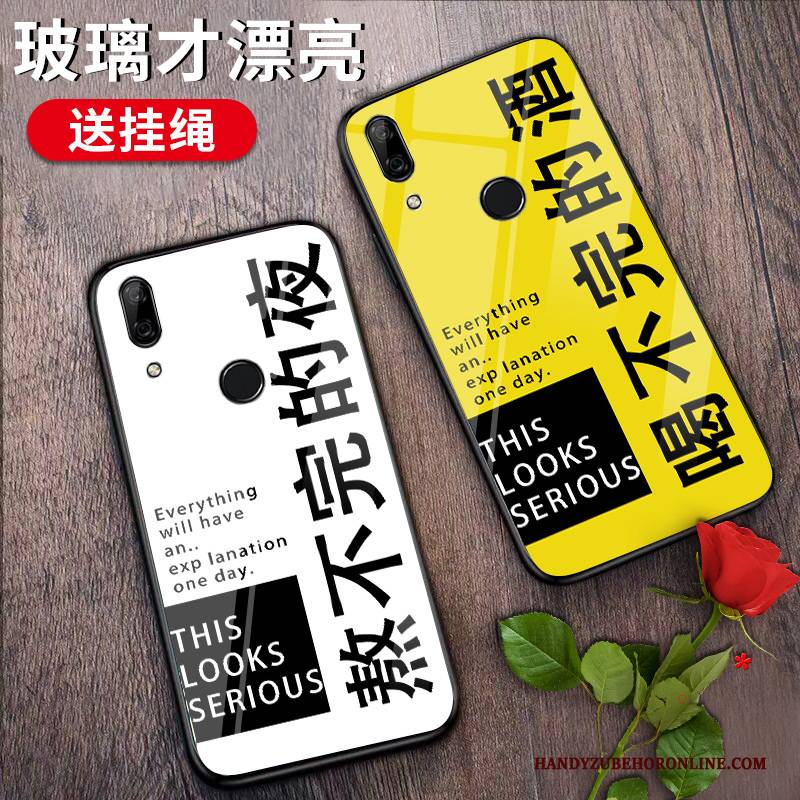 Hülle Huawei P Smart Z Taschen Glas Persönlichkeit, Case Huawei P Smart Z Silikon Gelb Handyhüllen