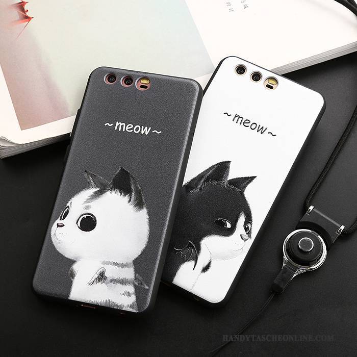 Hülle Huawei P10 Kreativ Liebhaber Nette, Case Huawei P10 Silikon Persönlichkeit Schwarz