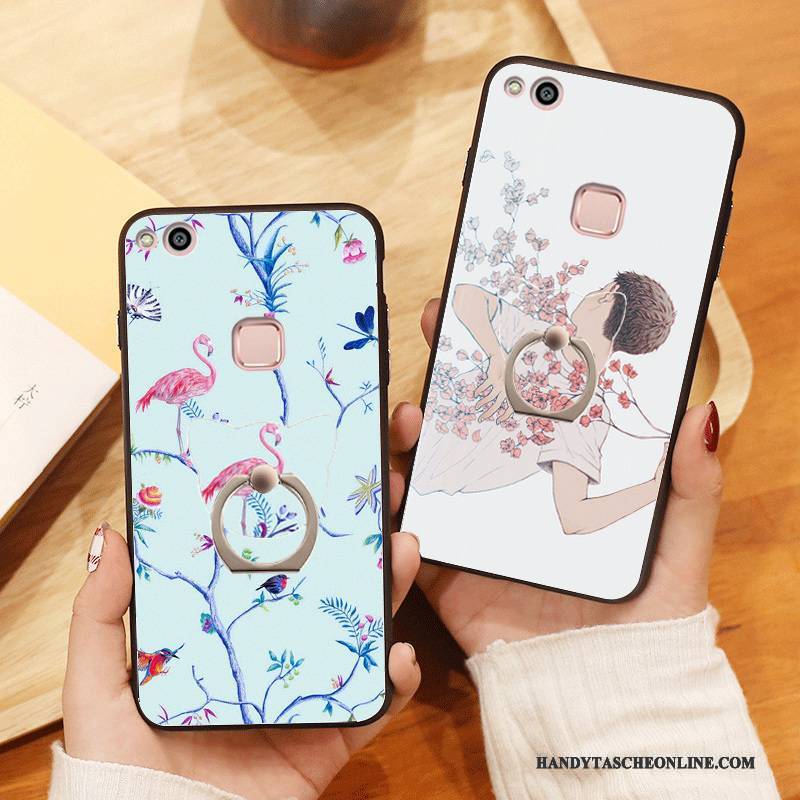 Hülle Huawei P10 Lite Taschen Blau Liebhaber, Case Huawei P10 Lite Weiche Jugend Handyhüllen