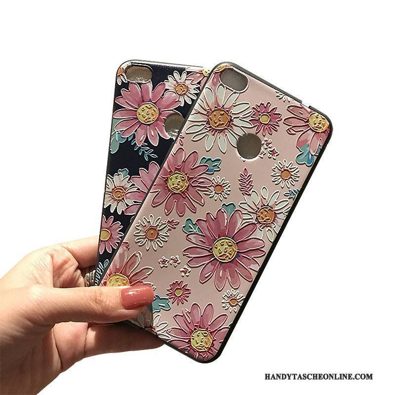 Hülle Huawei P10 Lite Weiche Nubuck Rosa, Case Huawei P10 Lite Prägung Schwarz Handyhüllen