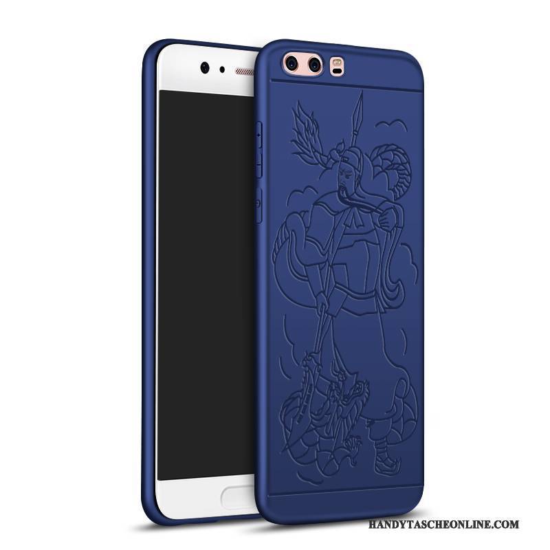Hülle Huawei P10 Plus Kreativ Handyhüllen Persönlichkeit, Case Huawei P10 Plus Schutz Anti-sturz Dunkelblau