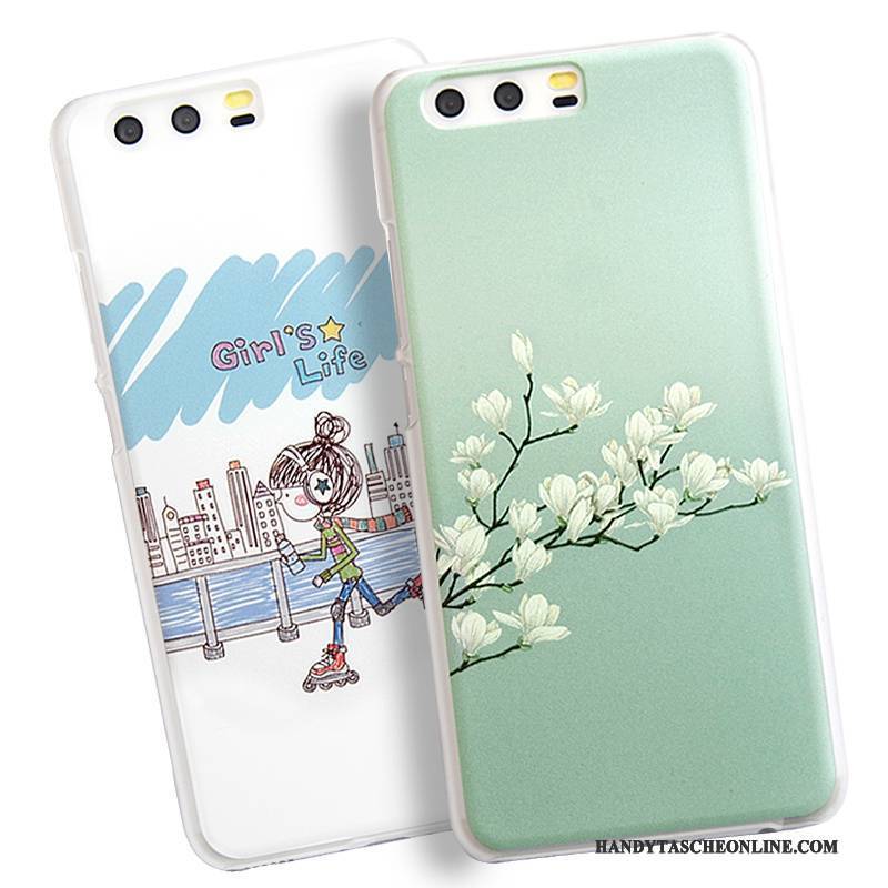Hülle Huawei P10 Plus Schutz Schwer Anti-sturz, Case Huawei P10 Plus Prägung Persönlichkeit Grün