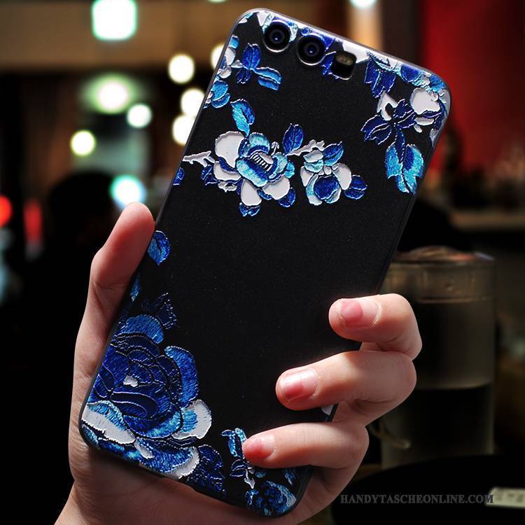 Hülle Huawei P10 Plus Silikon Blau Chinesische Art, Case Huawei P10 Plus Kreativ Trend Persönlichkeit