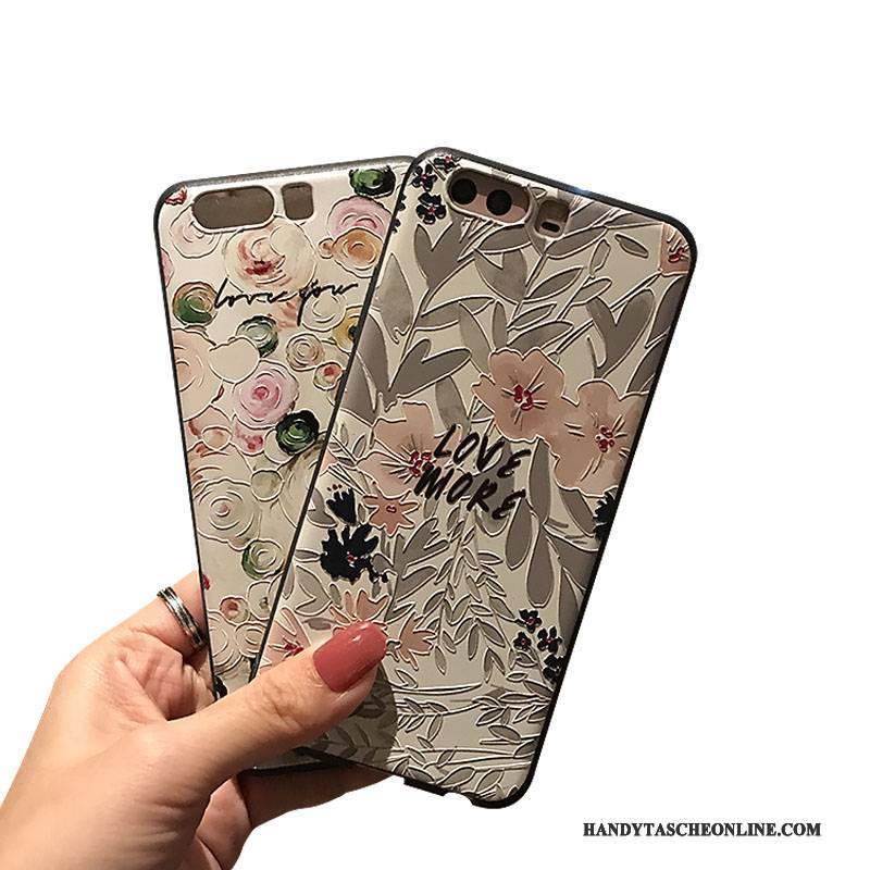 Hülle Huawei P10 Plus Weiche Schwarz Nubuck, Case Huawei P10 Plus Silikon Mesh Handyhüllen