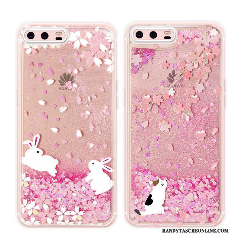 Hülle Huawei P10 Taschen Anti-sturz Katzen, Case Huawei P10 Silikon Handyhüllen Kaninchen