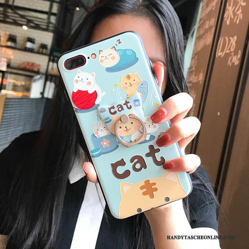Hülle Huawei P10 Taschen Katzen Hängende Verzierungen, Case Huawei P10 Schutz Blau Nette