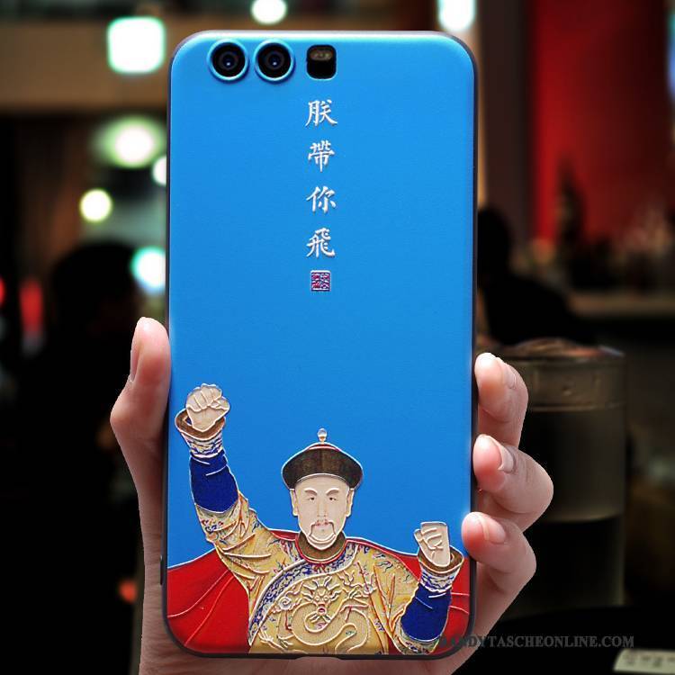Hülle Huawei P10 Weiche Blau Trend, Case Huawei P10 Taschen Schlank Nubuck