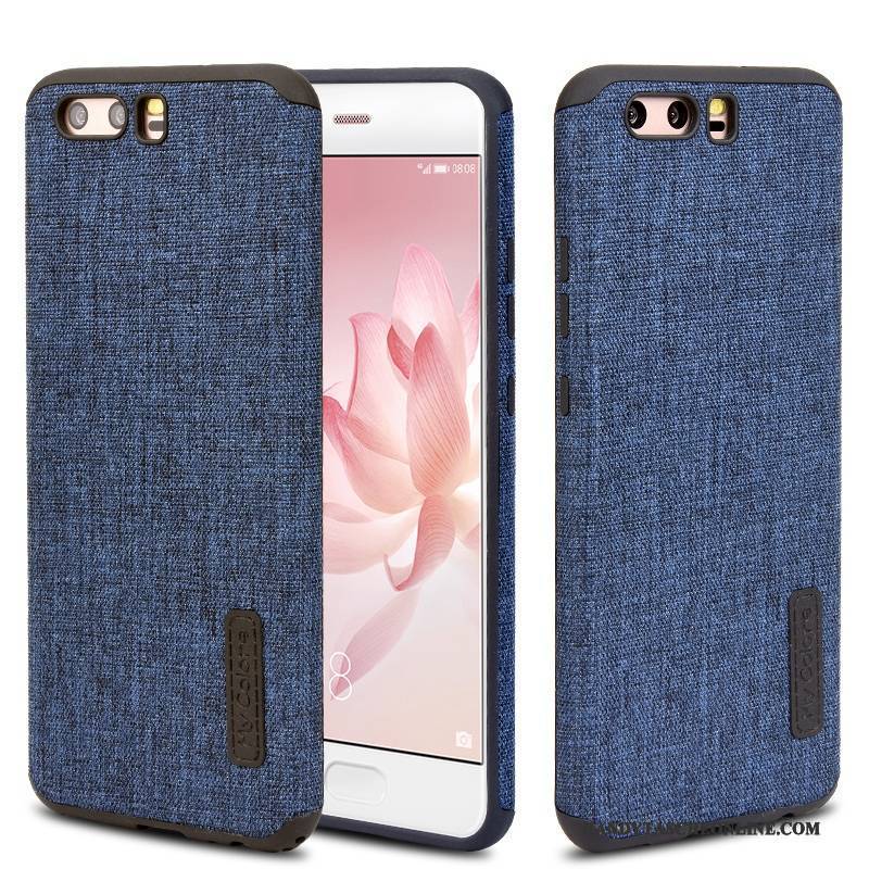 Hülle Huawei P10 Weiche Dunkelblau Trend, Case Huawei P10 Taschen Stoff Hängende Verzierungen