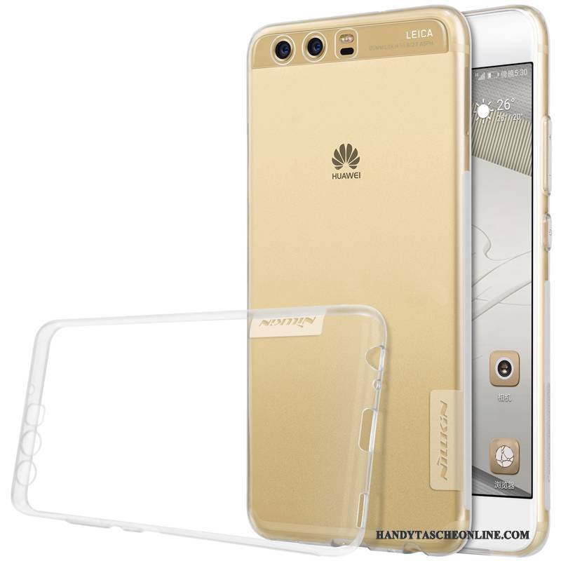 Hülle Huawei P10 Weiche Handyhüllen Gold, Case Huawei P10 Taschen Transparent
