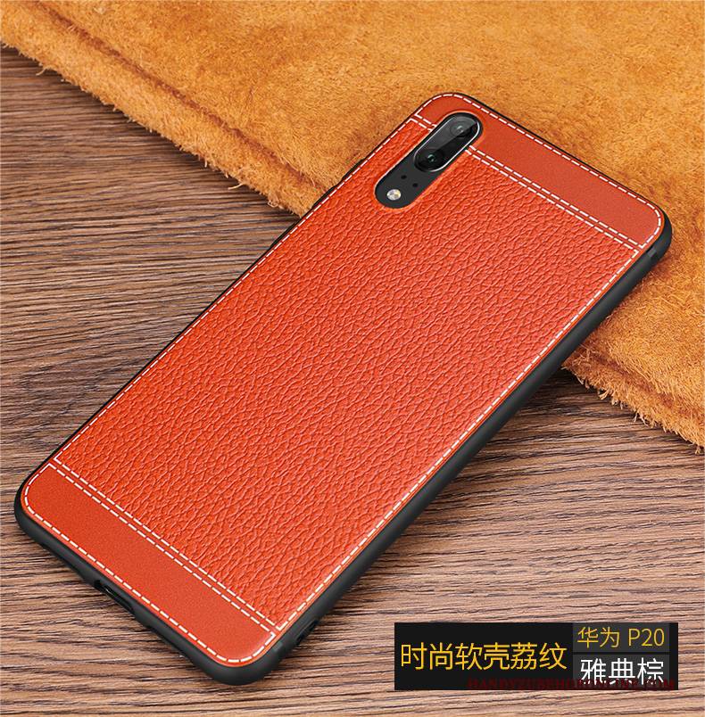 Hülle Huawei P20 Leder Schlank Handyhüllen, Case Huawei P20 Silikon Trendmarke Muster