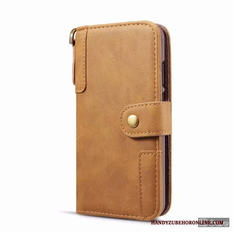 Hülle Huawei P20 Lite Lederhülle Neu Gelb, Case Huawei P20 Lite Leder Kuh Hängende Verzierungen