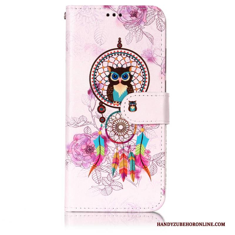 Hülle Huawei P20 Lite Lederhülle Rosa Wind, Case Huawei P20 Lite Folio Anti-sturz Handyhüllen