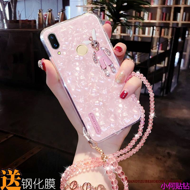 Hülle Huawei P20 Lite Schutz Handyhüllen Rosa, Case Huawei P20 Lite Anti-sturz Hängende Verzierungen