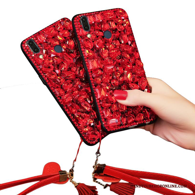 Hülle Huawei P20 Lite Strass Jugend Handyhüllen, Case Huawei P20 Lite Schutz Rot Neu