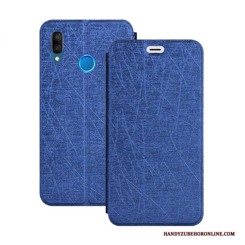 Hülle Huawei P20 Lite Taschen Farbe Blau, Case Huawei P20 Lite Lederhülle Handyhüllen Jugend