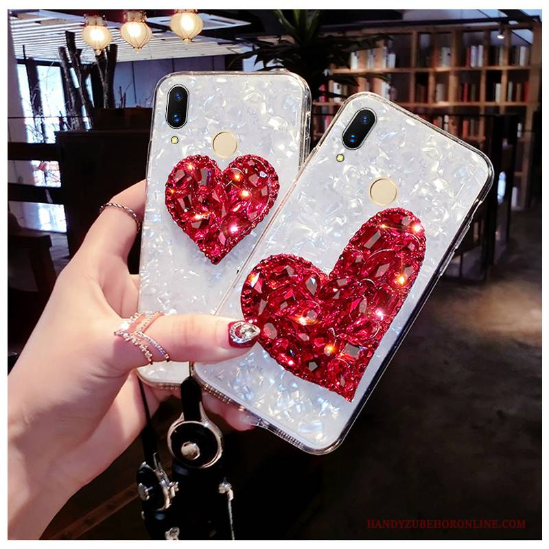 Hülle Huawei P20 Lite Weiche Shell Hängende Verzierungen, Case Huawei P20 Lite Strass Trend Muster