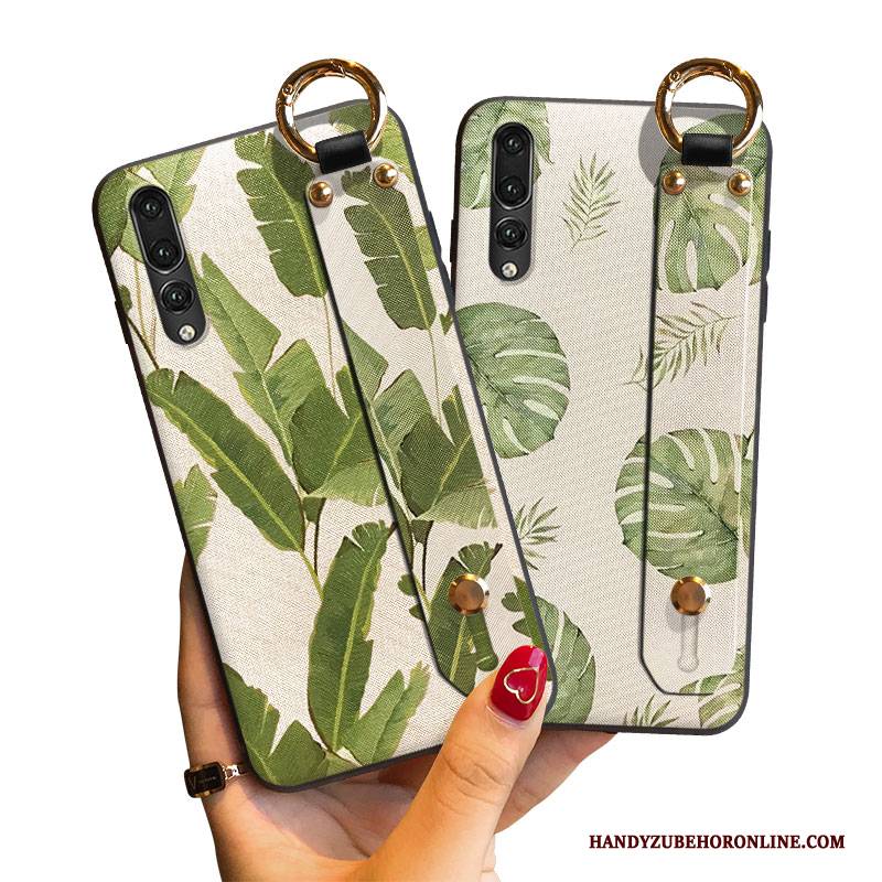 Hülle Huawei P20 Pro Karikatur Stoff Handyhüllen, Case Huawei P20 Pro Kreativ Grün Nette