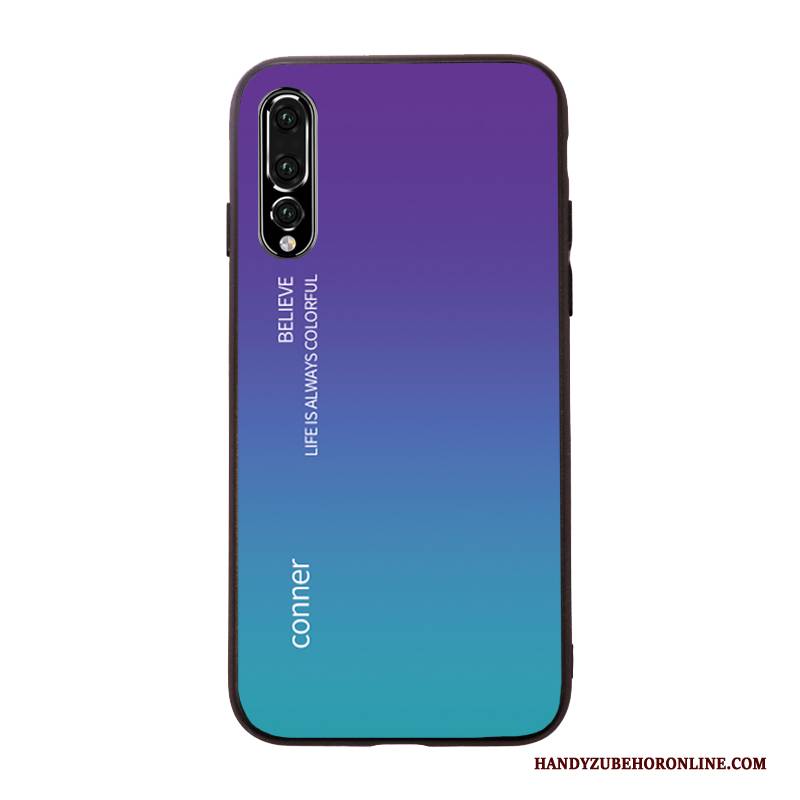 Hülle Huawei P20 Pro Kreativ Glas Rot, Case Huawei P20 Pro Taschen Farbverlauf Schwer