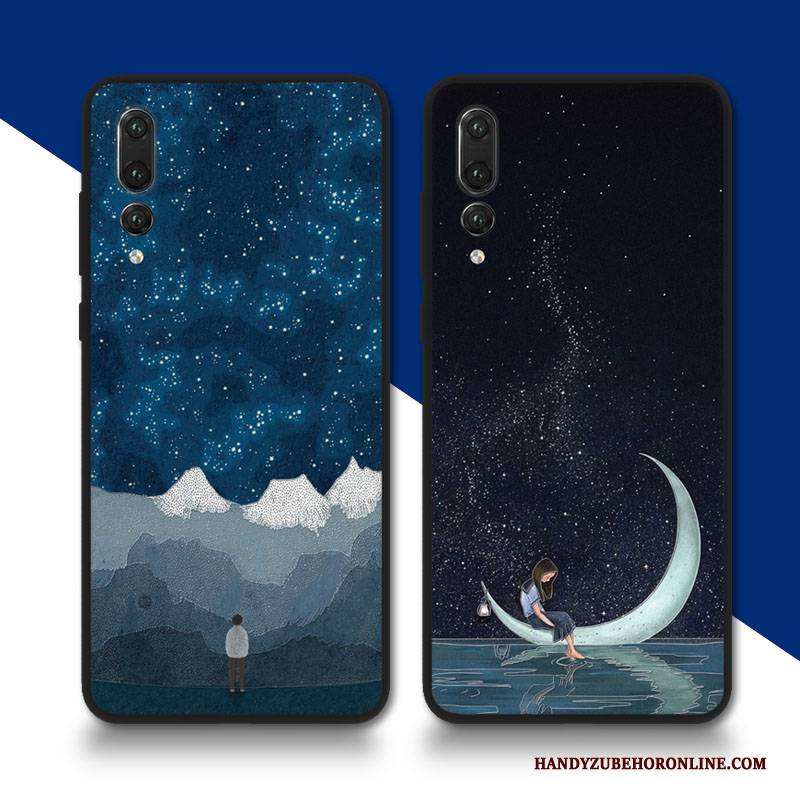 Hülle Huawei P20 Pro Schutz Liebhaber Trend, Case Huawei P20 Pro Blau Hängende Verzierungen