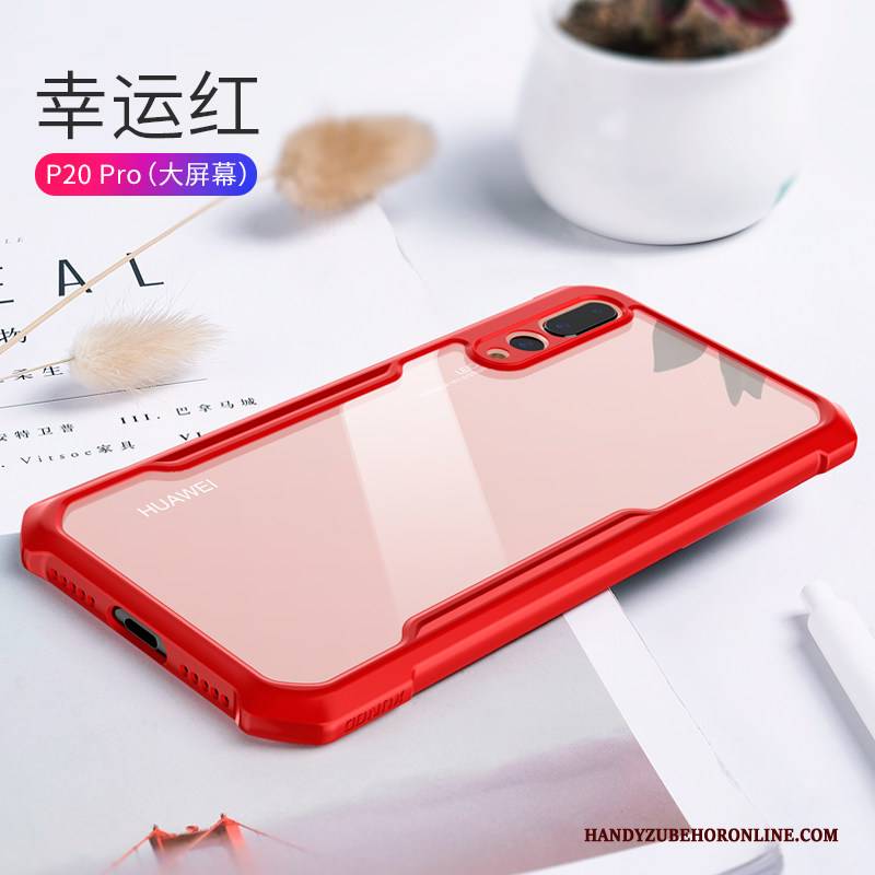 Hülle Huawei P20 Pro Schutz Netto Rot High-end, Case Huawei P20 Pro Taschen Transparent Persönlichkeit