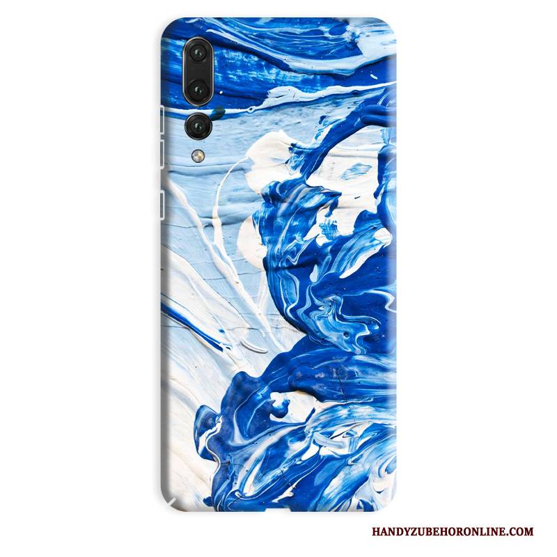 Hülle Huawei P20 Pro Taschen Blau Handyhüllen, Case Huawei P20 Pro Schutz Nubuck Schlank