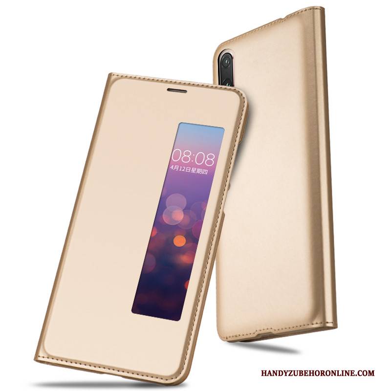 Hülle Huawei P20 Pro Taschen Gold Handyhüllen, Case Huawei P20 Pro Folio Anti-sturz