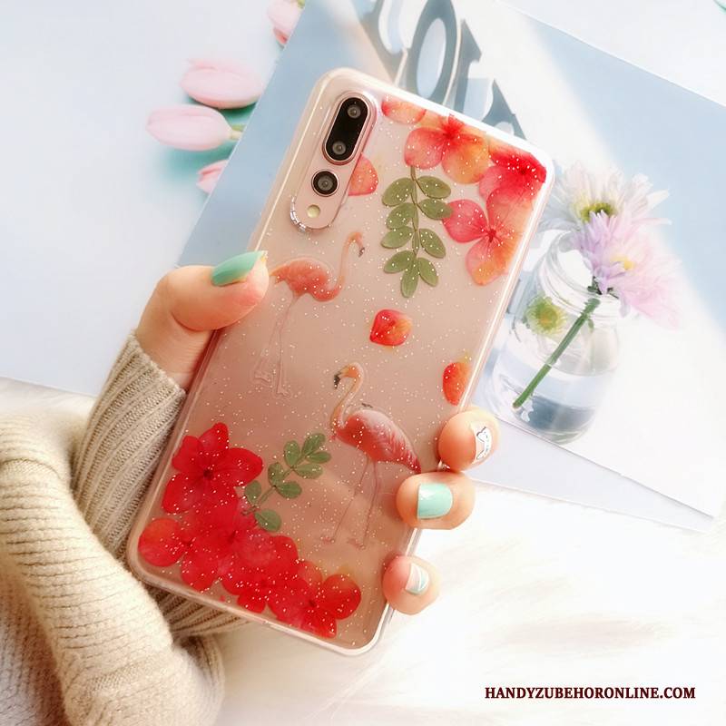 Hülle Huawei P20 Pro Weiche Handyhüllen Blumen, Case Huawei P20 Pro Vogel Schön