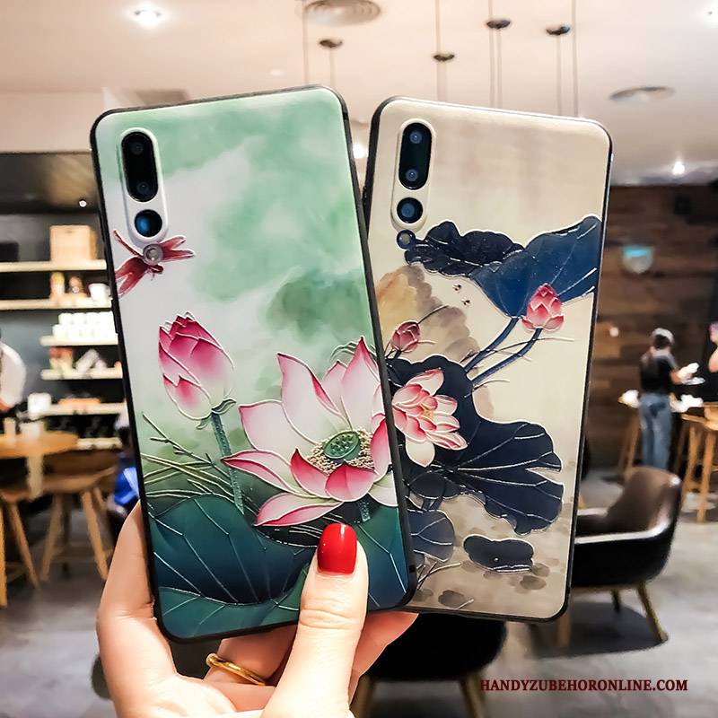 Hülle Huawei P20 Pro Weiche Schlank Blumen, Case Huawei P20 Pro Taschen Handyhüllen Persönlichkeit